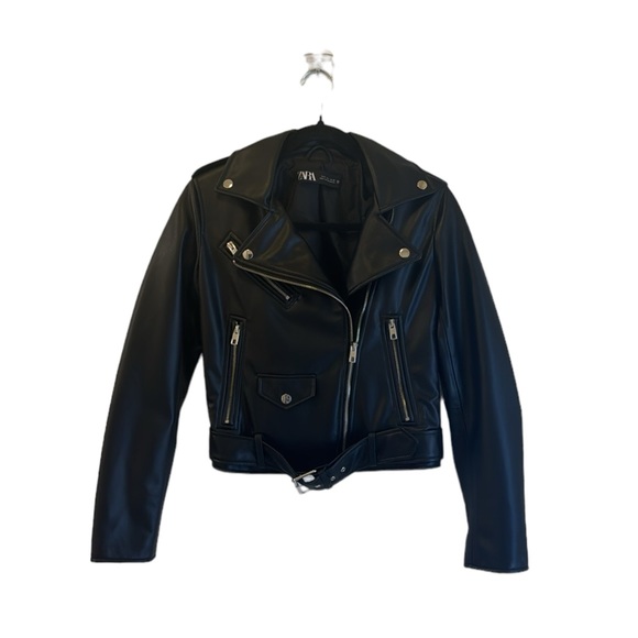 ZARA | Faux Leather Biker Jacket - Picture 4 of 5